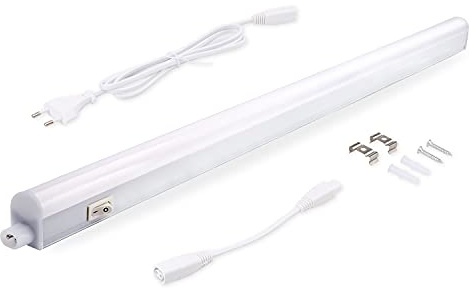 da LIGHT Lámpara LED para debajo de los muebles de cocina, 8 W, 42,5 cm, 850 lm, 3000 K, blanco cálido, barra de luz para debajo de los muebles, iluminación de armario, iluminación superbrillante