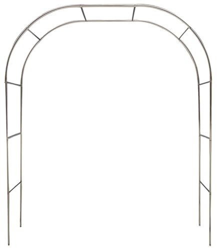 Arche de jardin en acier inoxydable - 2,8 m de large - Décoration extérieure - Assemblage libre - 3,4 x 2,4 m