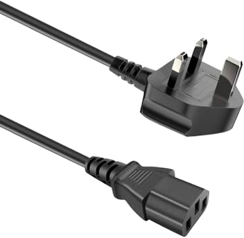 UK AC Power Cable Replacement for Hantek DSO2D15 DSO5102P Oscilloscopes 3 pin Cord Lead Plug