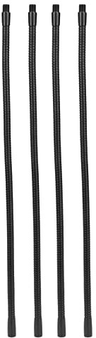 Jwthee Tuyau à col de cygne universel, 4 pièces 10 mm tuyau de lampe à col de cygne microphone col de cygne tuyau pliable en métal à filetage fin bras flexible rallonge de tube à col de (40cm)