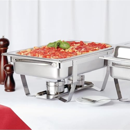 Chafing Dishes for Buffet, 9L Roll Edge Designed Chafing Dish Buffet Set Food Warmers for Parties, Birthday, Holiday Parties, Church Events (1pc)