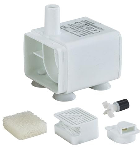 Bomba para fuente de agua para gatos - Motor sumergible ultrasilencioso de repuesto para dispensador de agua para mascotas | Bomba para fuente de agua para gatos en interiores y exteriores para la cir