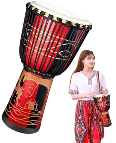 Handtrommel – Bongo-Trommel aus Holz, abstimmbar, Percussion-Instrument aus Naturleder, Musikinstrumente, Zubehör für Musikgeschenke, Paar