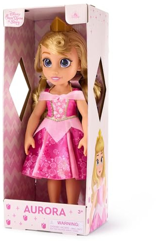 Disney Store Official Aurora Doll with Toy Hair Brush, Sleeping Beauty, 40.5cm / 16, Once Upon a Story Collection, Age 3+