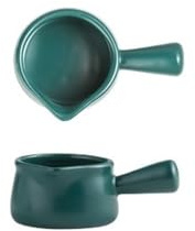 SDA287MZ Sauce Boat Small Milk Cup Coffee Utensil With Handle Ceramic Household Sauce Dish Gravy Boat Gravy Jug(Dark green)