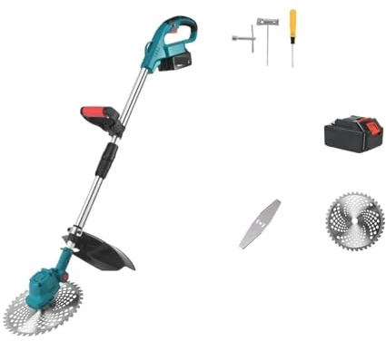 Cortadora De Césped Eléctrica Sin Escobillas De 9 Pulgadas Y 2800 W, Cortadora De Césped Ajustable Y Plegable, Herramientas De Jardín For Batería De 18 V Poda Eficaz(1 Battery Set)