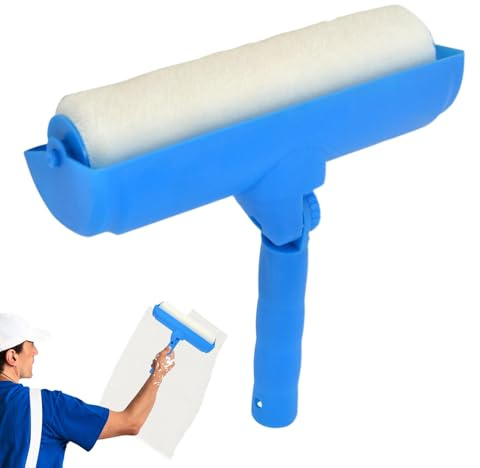 Justerbar lackrulle 25,4 cm takrulle, no-trip-handtag, avskärmad priming-verktyg | Hållbar kreativ slät finish – färgrulle för tak och strukturerad väggmålning renovering