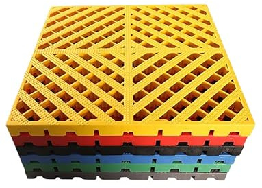 Piastrelle di drenaggio ad incastro spesse 3 cm for autolavaggio, garage, patio, giardino, bagno - Pavimenti fai da te facili(Blue,10pcs-40x40x3cm)