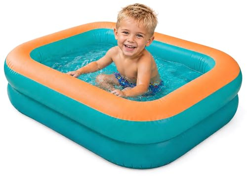 ZHITENG Piscine Gonflable Enfant, 120 x 87 x 35 cm Petite Piscine Gonflable