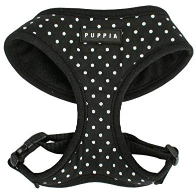Puppia Dotty Hundegeschirr, Größe M, Schwarz