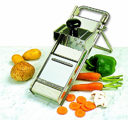 Mandoline inox professionnelle MATFER. Dim : L 364 x Lg 113 mm.