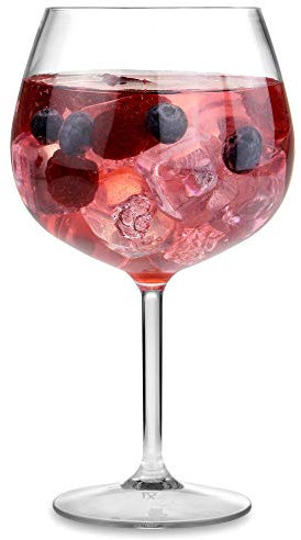 Juego de 6 vasos de plástico reutilizables para cóctel, sin BPA, 720 ml