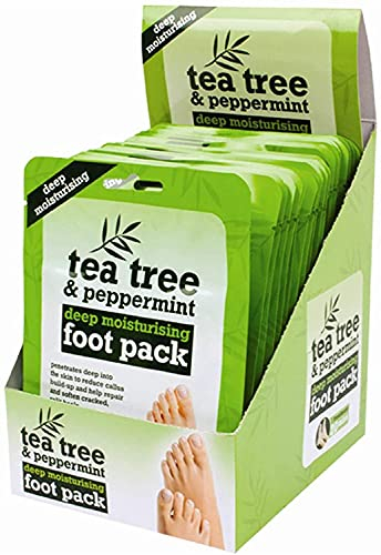 Deep Cleansing & Moisturising Foot Pack- Removes Calluses & Dead Skin Cells- Intensive Care For Feet - Tea Tree & Peppermint (15)