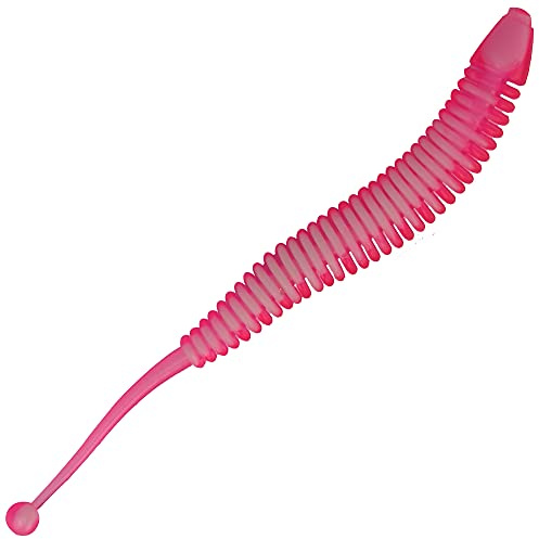 FTM Omura Baits Snake 8,4cm 1,4g - 10 Forellenköder, Geschmack:Knoblauch, Farbe:neon pink-weiß