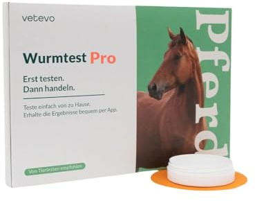 vetevo Prueba de gusanos por caballo, incluye recuento de huevos, prueba fiable para lombrices intestinales, estrongílidos, parásitos hepáticos y co., muestra de heces de caballos para desparasitación