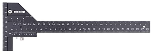 Woodworking Scribing Ruler,Marking Measuring Gauge T‑Shaped Multifunctional Carpentry Tool,T-Shaped Design Allows for a Combination of Meter and T-Square