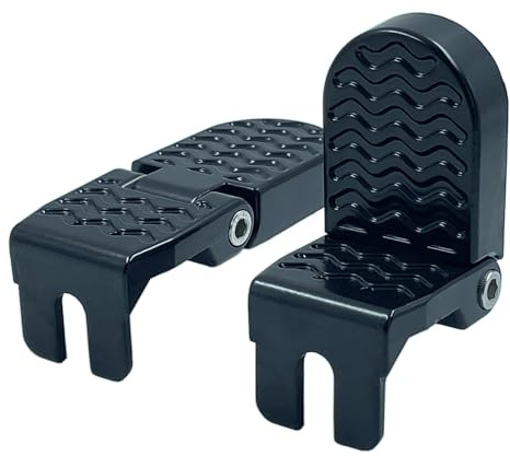 LOOEEL 1 Pair 10MM U Slot Bicycle Rear Pedals Folding Rear Seat Footrest Pedals Cycling Accessories for Mountain Bike, Folding Bicycle