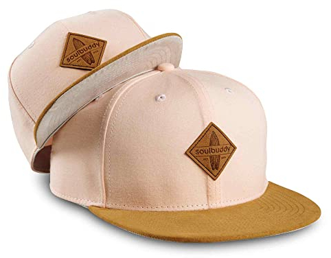 Soulbuddy Cap Damen Cap Kinder – 2er-Set Familien Outfit Set – Muttertagsgeschenk – Geschenke zum Muttertag – Mama Geschenk – Pfirsich – One Size und Kids M