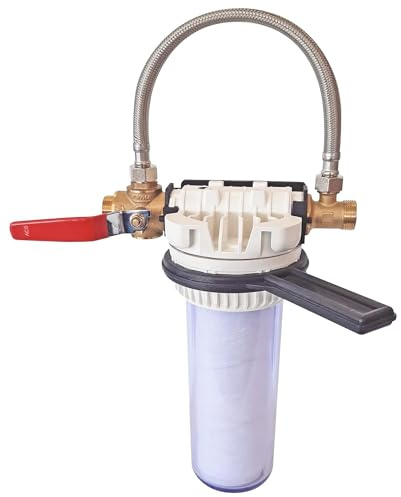 Aquawater - 106635 - Filtro singolo di nuova generazione - con by-pass brevettato EZ-120 e cartuccia anticalcare multiazione 6 mesi - connessione facile di nuova generazione senza attrezzi - 6 mesi