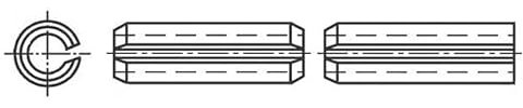 100X 1170627 Spannstift Edelstahl BN: 337 Ø: 3mm L: 4mm DIN: 1481 BOSSARD