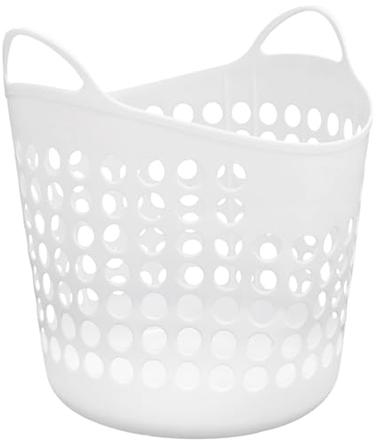 Zerodeko Hollow Laundry Basket Aus Kunststoff Praktischer Wäschekorb Für Schmutzige Kleidung Modernes Design Platzsparend Für Bad Und Schlafzimmer Langlebig Und