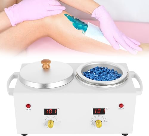 Wachswärmer, 100W Doppeltopf Waxing Maschine - Temperaturbereich 20-120℃, Wachsgerät für Haushalte, Schönheitssalons, Nagelstudios, Hautpflegezentren