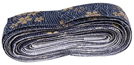 Anneome 1rolle Gedrucktes Baumwollband Mit Wellenmuster Und Goldblumen Für Bastelarbeiten Hochzeitsdekoration Yards Für Kunsthandwerk Und