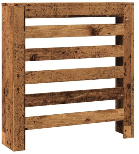 vidaXL Cubierta de radiador Madera Color Envejecido 78x20x82 cm