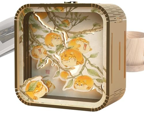 Luz de noche Luz nocturna LED Madera acrílica Puzzle Kit Centro de mesa Artesanía creativa Decoración de escritorio de casa Kit de modelo Sal