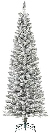Albero di Natale Bianco Innevato Salvaspazio con Apertura a Ombrello – 120 cm, 150 cm, 180 cm, 210 cm folto e stretto slim (CM 180)