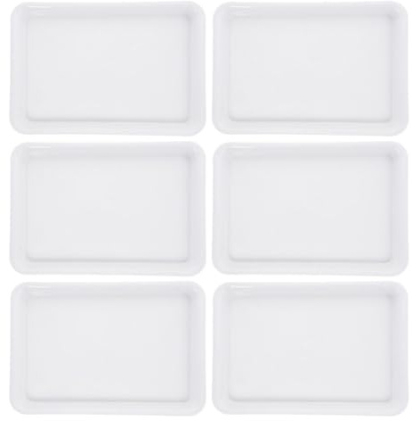 GANAZONO 6pezzi Vassoio Sottovaso Rettangolare per Piante da Resistente e Riutilizzabile per Fioriere e Bonsai Mantiene Pulito Tuo Spazio