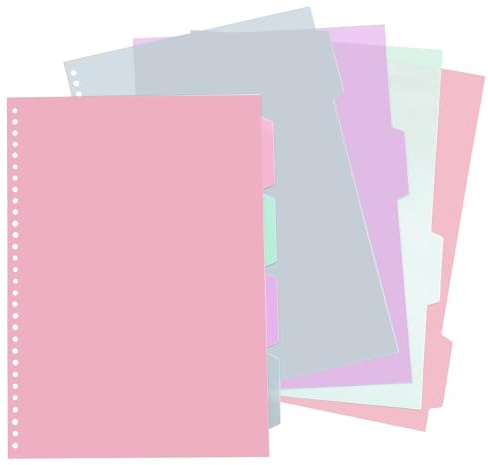DY.2ten Ordner Register, A4 Trennstreifen für Ordner mit 30 Loch,8 teilig,1/4-Ausschnitt-Tabs, Kunststoff Index ​Teiler für Schule/Büro (2 Sets, Farbmix)