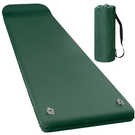 Coussin de couchage de camping auto-gonflant : coussin de matelas de camping pompe à pied intégrée | Matelas de camping auto-gonflant en mousse souple | Fournitures de voyage