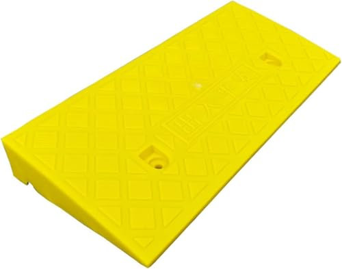 Rampe de seuil Portable et légère en Plastique pour allées, quais de Chargement, trottoirs, Voitures, Scooters, vélos, Motos, fauteuils roulants (50 x 27 x 11 cm)