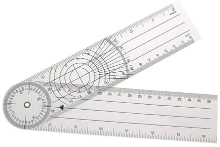 DIYEAH Medizinischer Winkelmesser Aus Pvc-material Präzise Messung Winkellineal Für