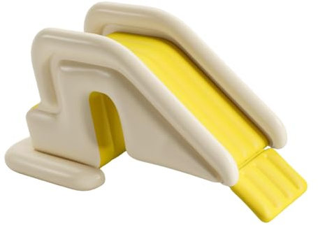 F Fityle Toboggan Aquatique Gonflable pour Enfants, Polyvalent, avec Pompe à Pied, Professionnel, Robuste, pour l'intérieur et l'extérieur, Jaune
