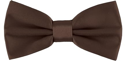 Ladeheid Fliege Kinder Jungen mit einstellbarem Band für Anzug festlich Kinderfliege Mode für Jungs MJ (10cm x 5cm, Brown24)