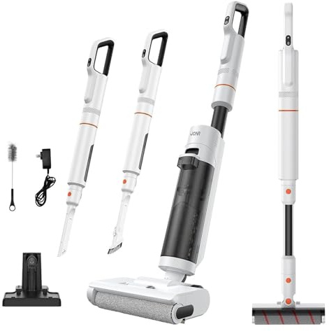 JONR ED20 Pro Nass- und Trockensauger Staubsauger mit wischfunktion, All-in-One Wischsauger kabellos mit akku, Saugwischer für Böden und Teppich, 17.000 Pa Saugkraft, Selbstreinigung & Selbsttrocknend
