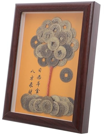 Monete Feng Shui dell'albero dei Soldi Cinese dell'albero dei Soldi Fortunato per la prosperità Centrotavola Decorativo dell'albero dei Bonsai per L'Ufficio Domestico Cinque