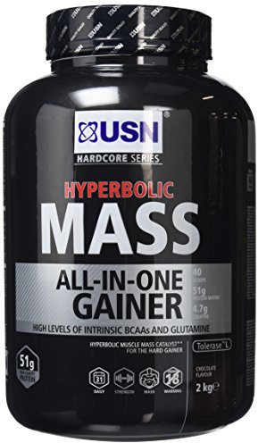 USN Hyperbolic Mass All-In-One Gainer Shake Powder, Chocolate, 2 kg