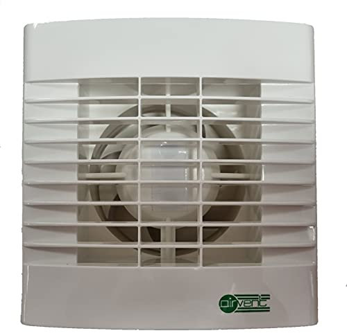 Airvent 457086A Bathroom Extractor Fan with Timer Domestic 100mm 4 Axial Toilet Fan, White