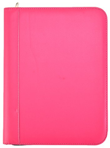 Arpan Pink Deluxe A4 - Carpeta con cremallera para conferencias con calculadora y bloc