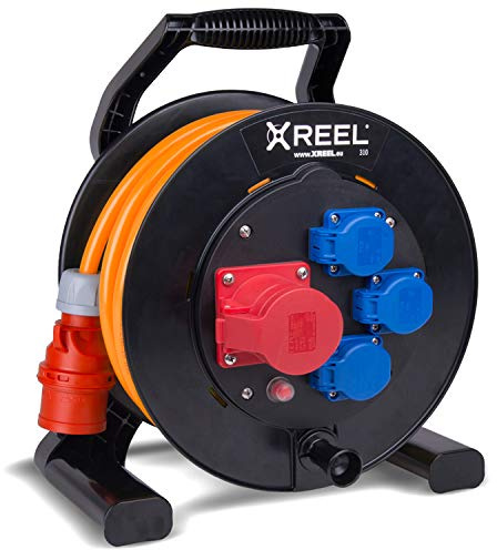 CEE Kabeltrommel XREEL 400V/16A K2 IP54 PUR H07BQ-F 5x2,5mm² orange 30m