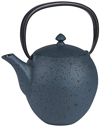 Table Passion - Théière en fonte 1l avec filtre inox Silicia bleue