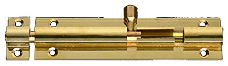 1 Stück 112 x 25 mm Antik Reines Kupfer Bolzen Holz-Türriegel zur Sicherung von Innentüren für Schlafzimmer, Badezimmer, Toilette, Tor und Holztüren (Messingfarbe)