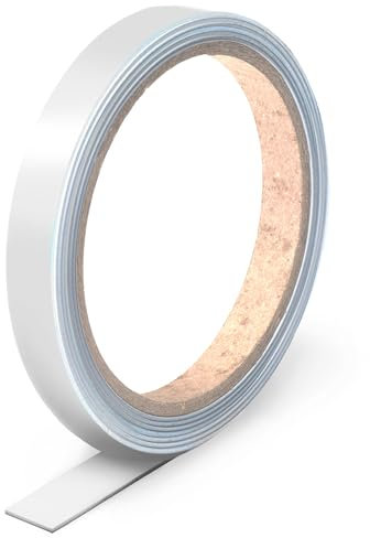 Placa de acero autoadhesiva magnética de pared como base adhesiva para imanes, 19 mm de ancho, 2,5 metros de largo, tira magnética, fácil de cortar, para imanes I mag244