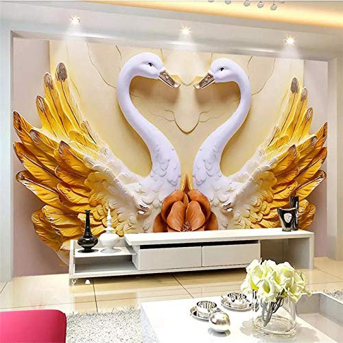 HGFHGD Tapete 3D Wandbild schöne Liebe Thema Hochzeit Zimmer Hintergrund Wandrelief Tapete Wohnzimmer Wandkunst Dekoration