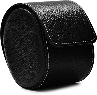 Oirlv Luxus PU Leder Uhrenetui Uhrenrolle Reiseetui Aufbewahrungsetui Für Geschenkbox Weihnachten Jubiläum Geburtstag(Schwarz)