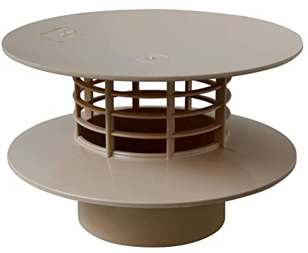 La Ventilazione ES100S Extracteur statique pour colonnes de ventilation, Sable, diamètre 100 mm