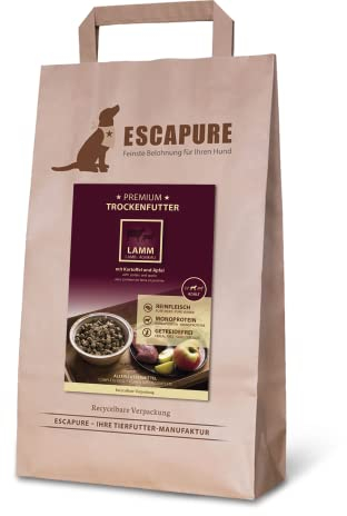 ESCAPURE Hunde Trockenfutter | Lamm verfeinert mit Kartoffel und Amarant | Frei von Getreide | 1,5 Kg